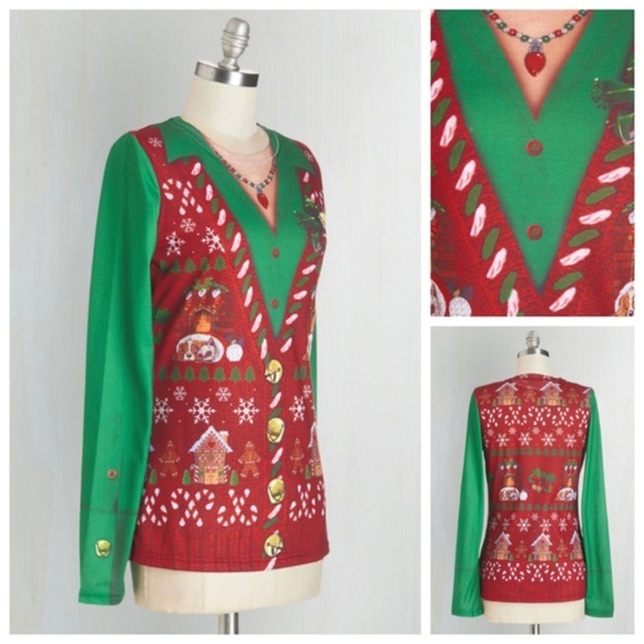 ModCloth Hardy Har Holidays Top in XL by FauxReal - Picture 5 of 10